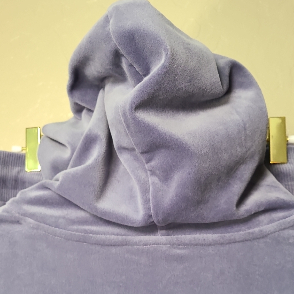 Bebe Sport Lavender Gray Velour Hoodie and Joggers Set Large - Picture 8 of 16